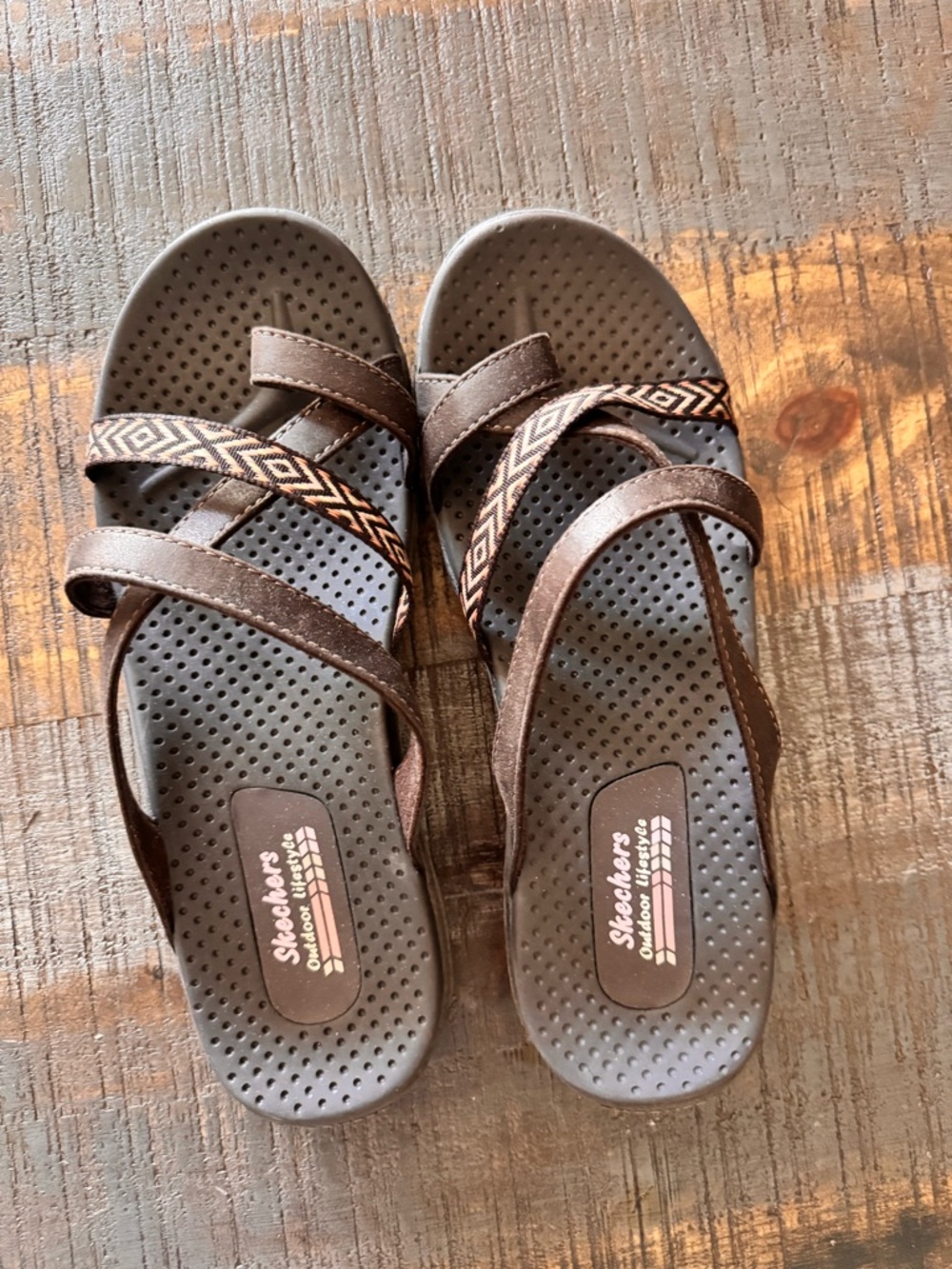 NWT Skechers Women's Reggae - Timeless Summer Brown Size 9 - Picture 9 of 13